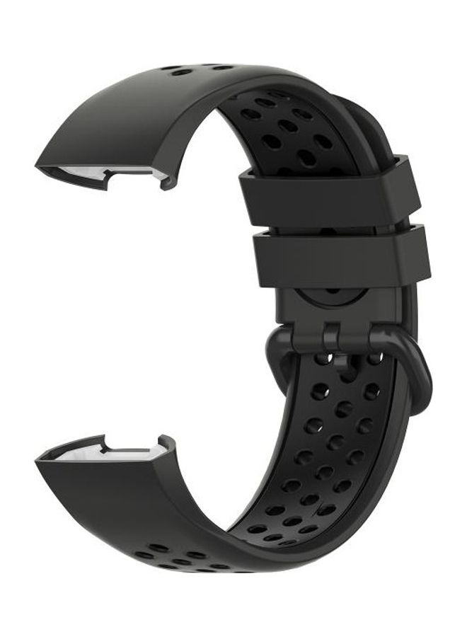 BGM Silicone Replacement Strap For Fitbit Charge 4/Charge 3/Charge 3 SE Watch Black - Image 3