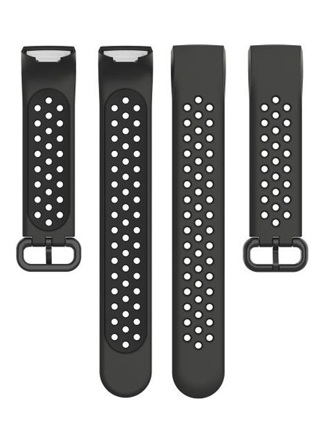 BGM Silicone Replacement Strap For Fitbit Charge 4/Charge 3/Charge 3 SE Watch Black - Image 4
