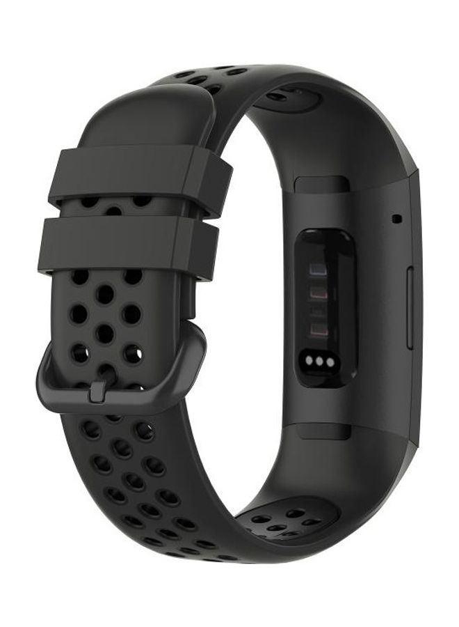 BGM Silicone Replacement Strap For Fitbit Charge 4/Charge 3/Charge 3 SE Watch Black - Image 5