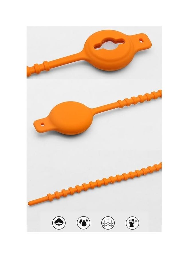 BGM Drawstring Type Luminous Silicone Protective Case for Apple AirTag Yellow  - Image 3
