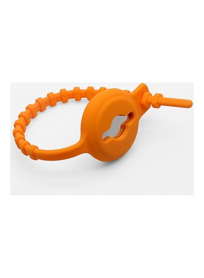 BGM Drawstring Type Luminous Silicone Protective Case for Apple AirTag Yellow  - Image 4