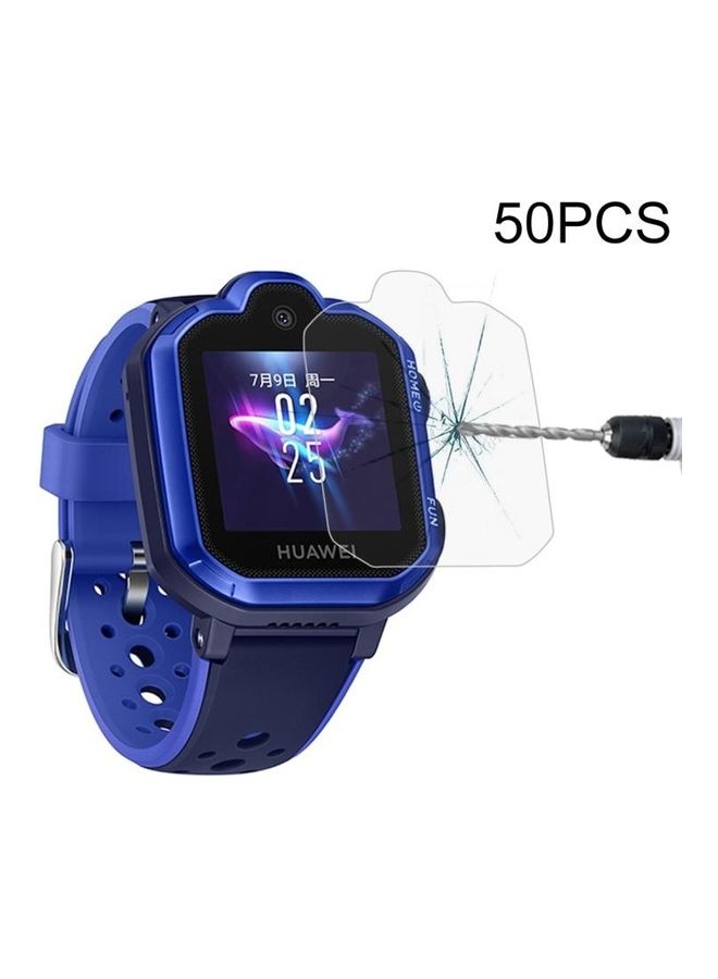 BGM 50-Piece Tempered Glass Film For Huawei Children Watch 3 Pro 0.26mm 2.5D Clear - Image 1