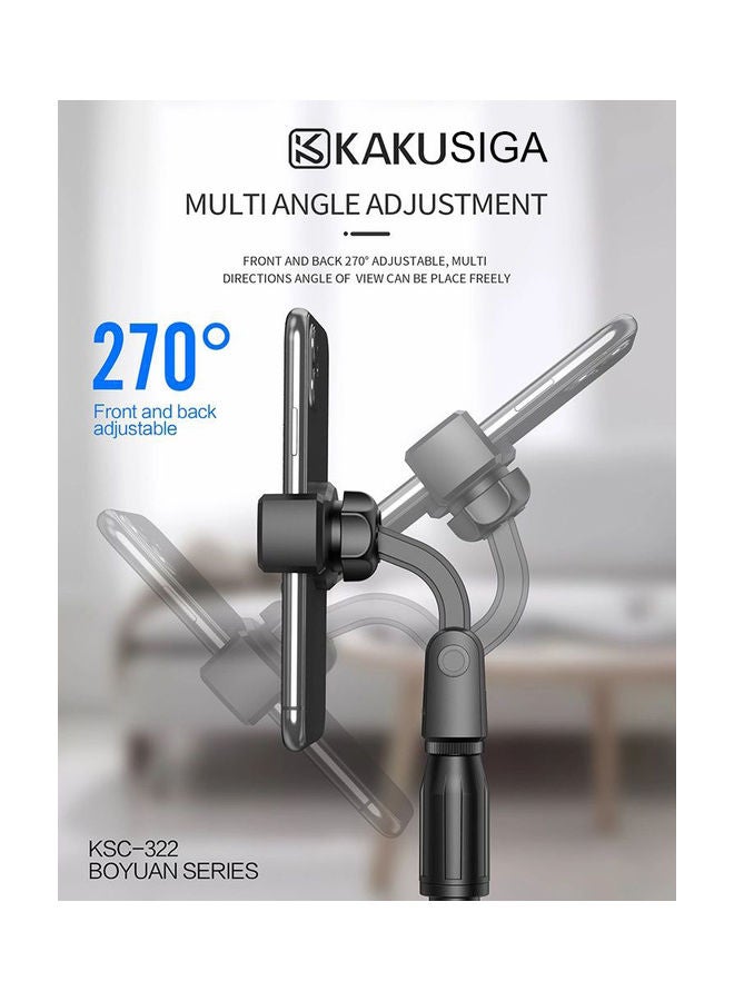 KAKUSIGA 360°  Adjustable Rotation Universal Holder Mobile Phone Live  Desktop Stand Holder Black - Image 2