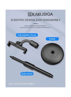 KAKUSIGA 360°  Adjustable Rotation Universal Holder Mobile Phone Live  Desktop Stand Holder Black  - Image 5