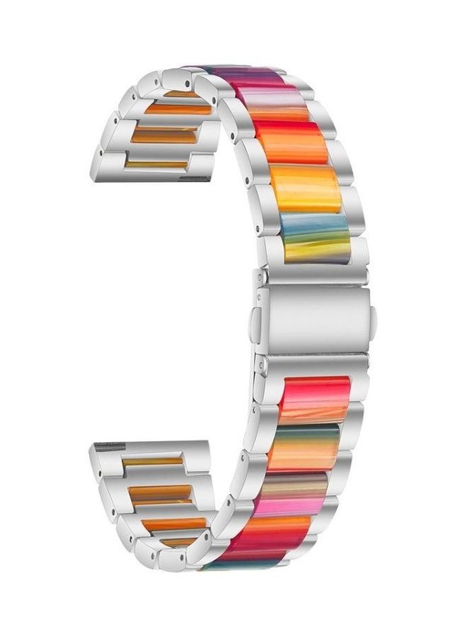 BGM Universal Three-Beads Stainless Steel And Resin Replacement Strap Watchband For Garmin Venu/Vivoactive 3 Music 20mm Multicolour - Image 1