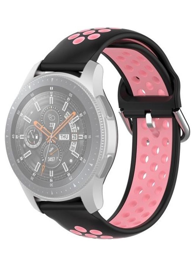 BGM Silicone Replacement Band For Samsung Galaxy Watch 46mm/Gear S3 Black/Pink - Image 1