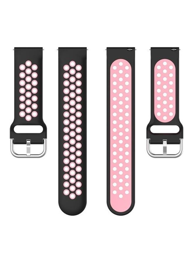 BGM Silicone Replacement Band For Samsung Galaxy Watch 46mm/Gear S3 Black/Pink - Image 4