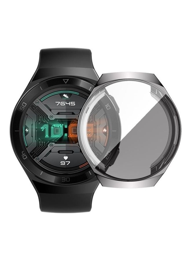 BGM Protective TPU Electroplated  Watch Case For Huawei GT2e Silver/Clear - Image 1