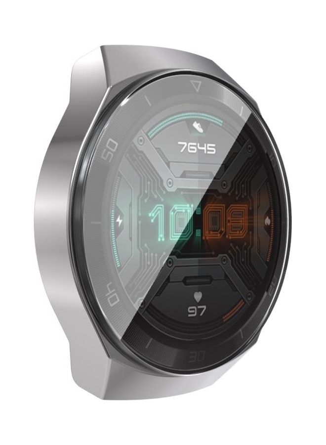 BGM Protective TPU Electroplated  Watch Case For Huawei GT2e Silver/Clear - Image 4