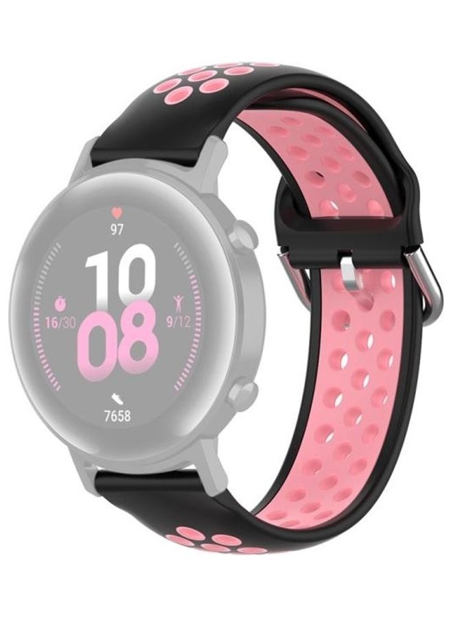 BGM Inner Buckle Silicone Replacement Band For Huawei Watch GT2e/GT/GT2 46mm Black/Pink - Image 1