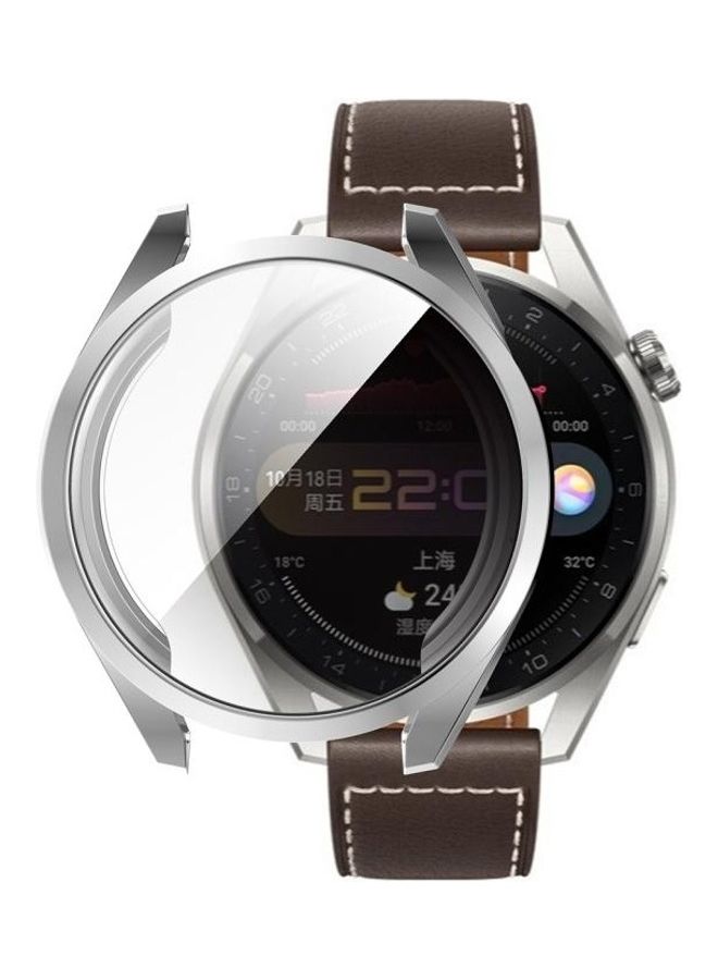 BGM Protective Full Coverage Transparent Soft Case For Huawei Watch 3 48mm Silver/Clear - Image 1
