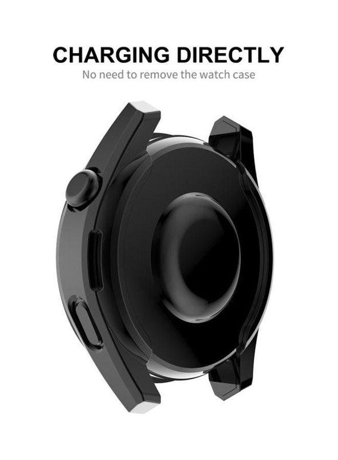 BGM Protective Full Coverage Transparent Soft Case For Huawei Watch 3 48mm Silver/Clear - Image 3