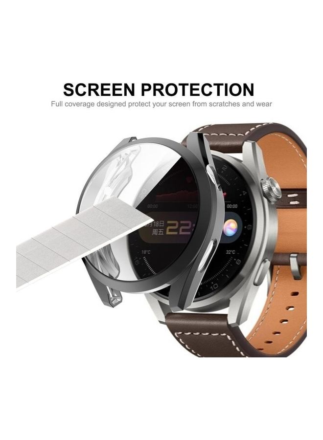BGM Protective Full Coverage Transparent Soft Case For Huawei Watch 3 48mm Silver/Clear - Image 4