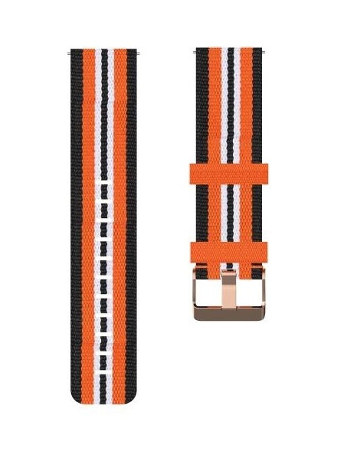 BGM Replacement Strap For Garmin Vivoactive 3 Black/Orange - Image 3