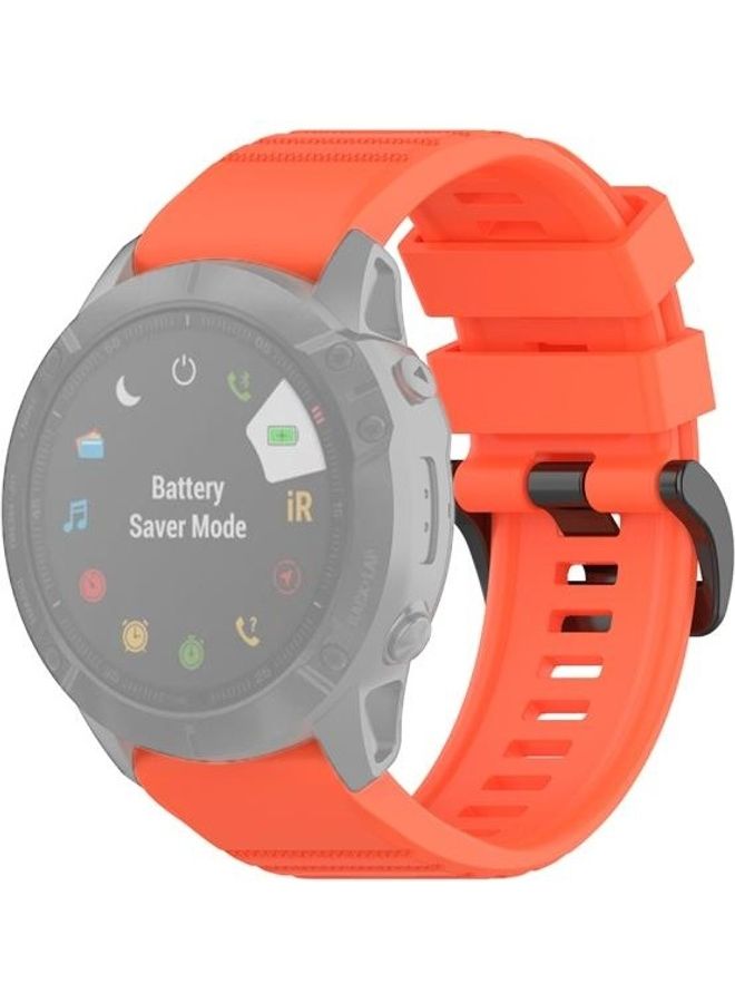 BGM Replacement Strap With Metal Button For Garmin Fenix 6X Coral - Image 1