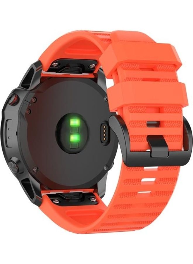 BGM Replacement Strap With Metal Button For Garmin Fenix 6X Coral - Image 2