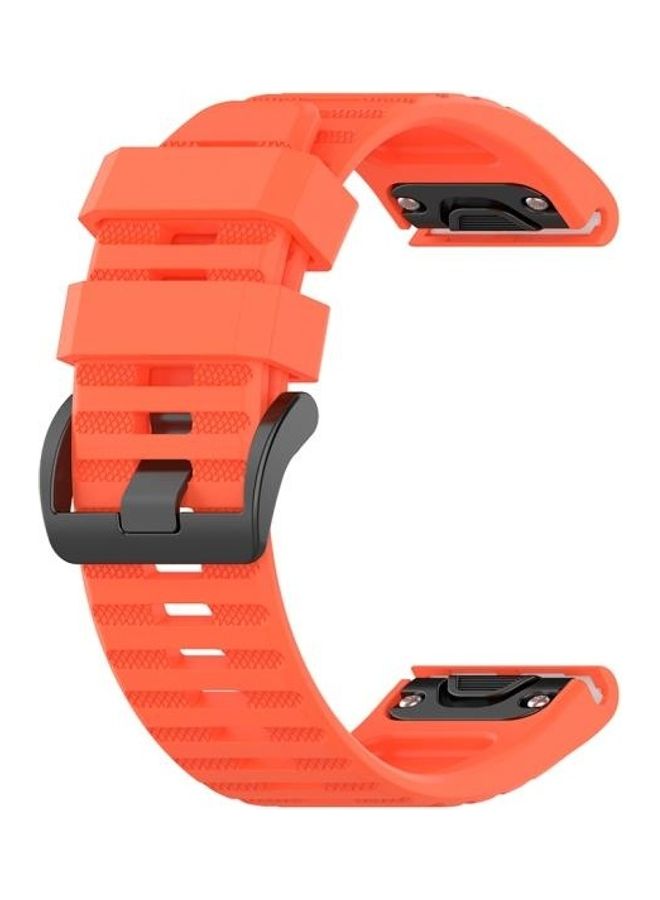 BGM Replacement Strap With Metal Button For Garmin Fenix 6X Coral - Image 3