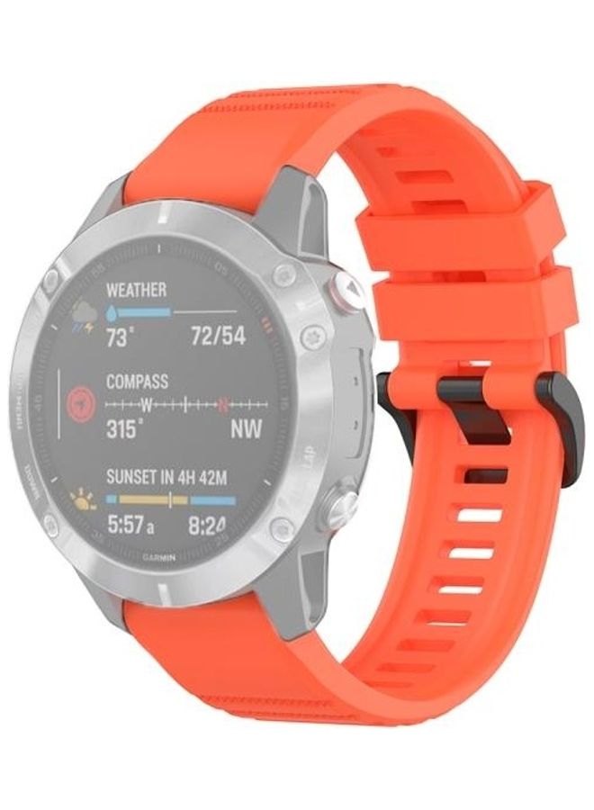 BGM Replacement Strap With Plastic Button For Garmin Fenix 6 Coral - Image 1