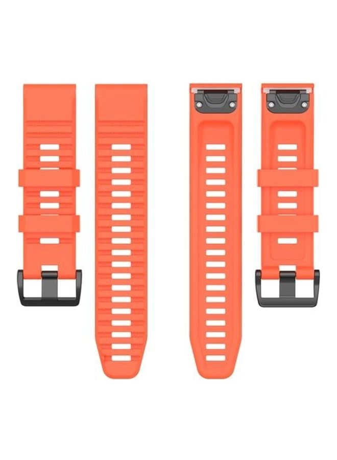 BGM Replacement Strap With Plastic Button For Garmin Fenix 6 Coral - Image 5