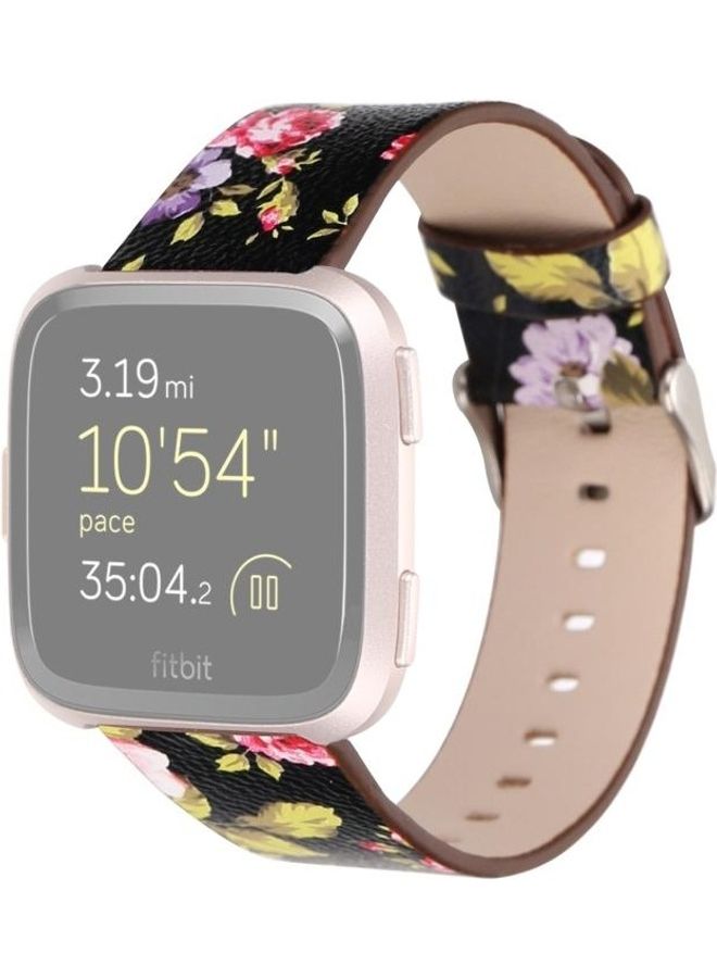 BGM Replacement Strap For Fitbit Versa 1/2 Black/Pink/Yellow - Image 1