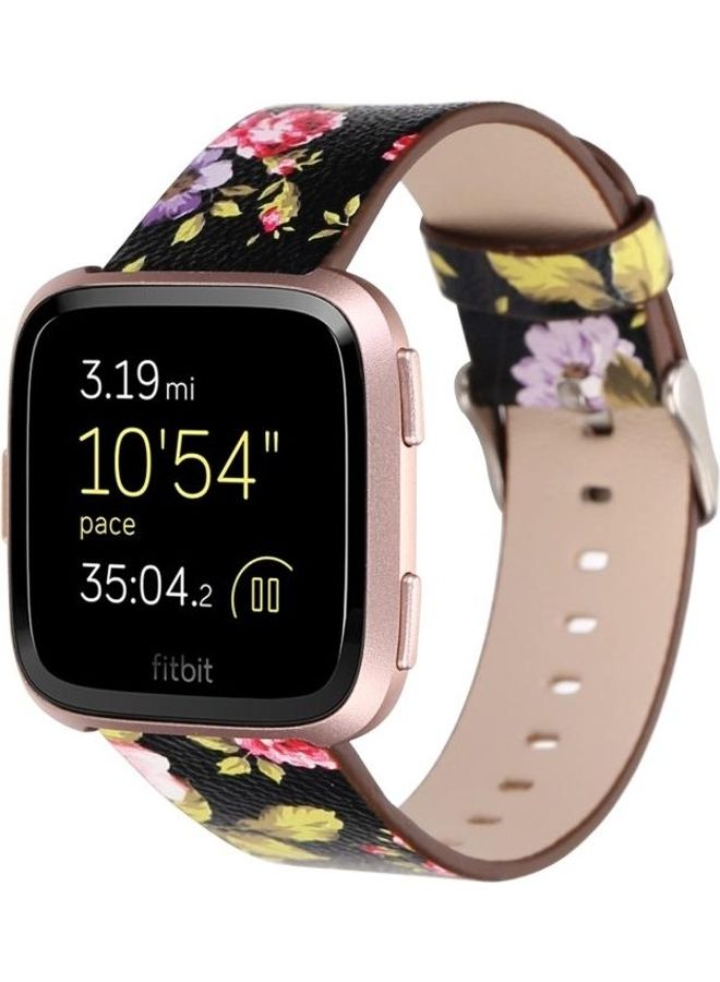 BGM Replacement Strap For Fitbit Versa 1/2 Black/Pink/Yellow - Image 3