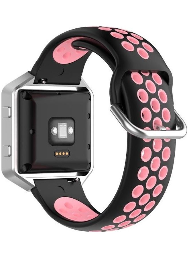 BGM Replacement Strap For Fitbit Versa 2/Versa/Versa Lite/Blaze Black/Pink - Image 5