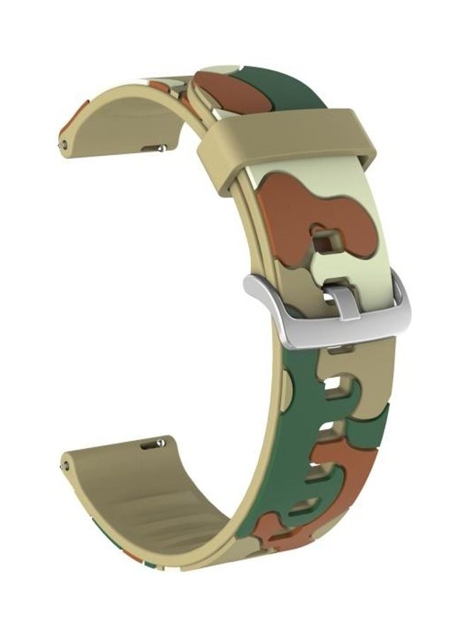 BGM 20mm Silicone Replacement Wrist Strap Watchband with Silver Buckle  For Samsung Galaxy Watch 3 41mm Multicolour - Image 1