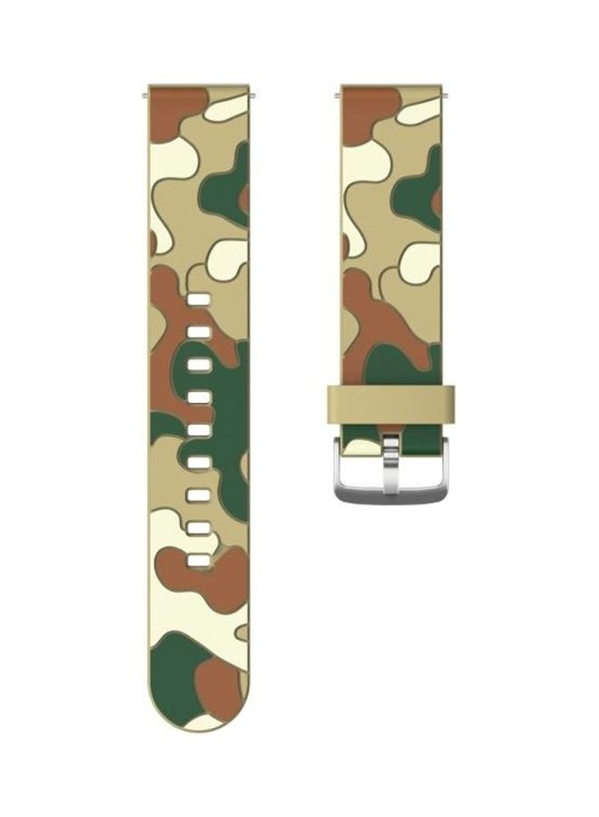 BGM 20mm Silicone Replacement Wrist Strap Watchband with Silver Buckle  For Samsung Galaxy Watch 3 41mm Multicolour - Image 2