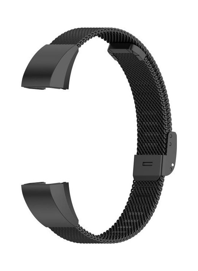 BGM Mesh Metal Replacement Strap Watchband For Fitbit Alta / Alta HR / ACE Watch Button Black - Image 3