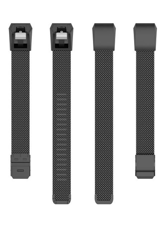 BGM Mesh Metal Replacement Strap Watchband For Fitbit Alta / Alta HR / ACE Watch Button Black - Image 5