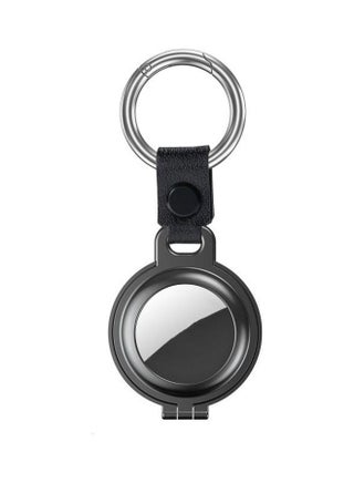 Shockproof Anti-Scratch Aluminum Alloy Case Cover with Keychain Ring Loop For Apple AirTag Grey - v1631107863/N50686043A_1