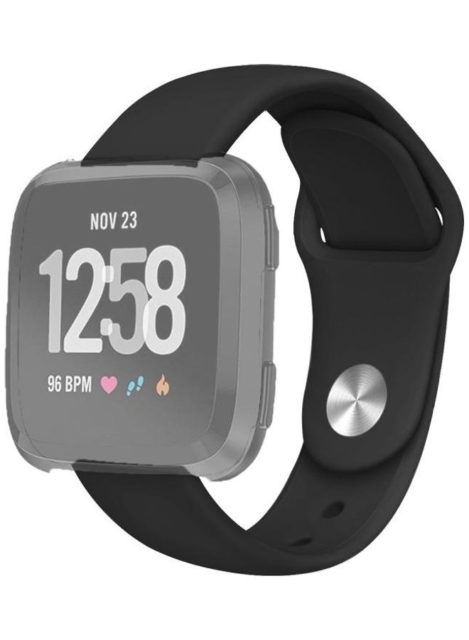 BGM For Fitbit Versa 2 / Lite Silicone Replacement Strap Watchband Black - Image 1