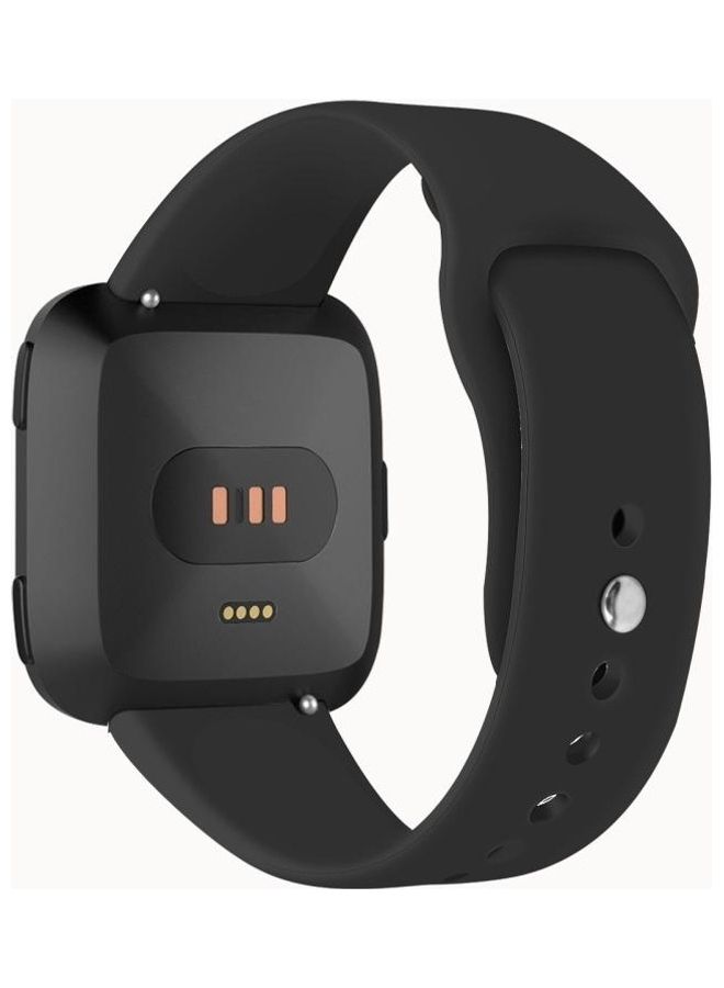 BGM For Fitbit Versa 2 / Lite Silicone Replacement Strap Watchband Black - Image 2