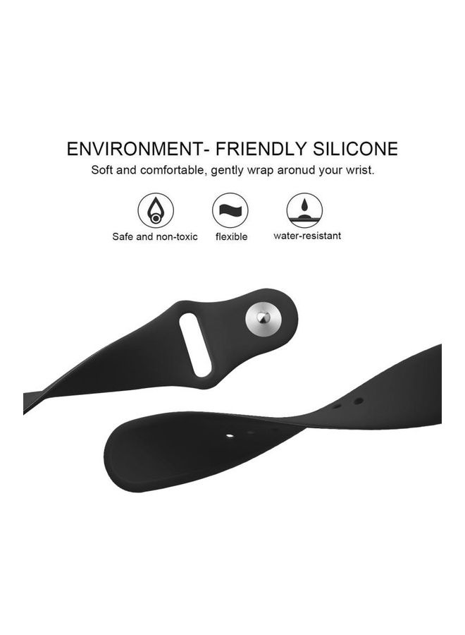 BGM For Fitbit Versa 2 / Lite Silicone Replacement Strap Watchband Black - Image 5