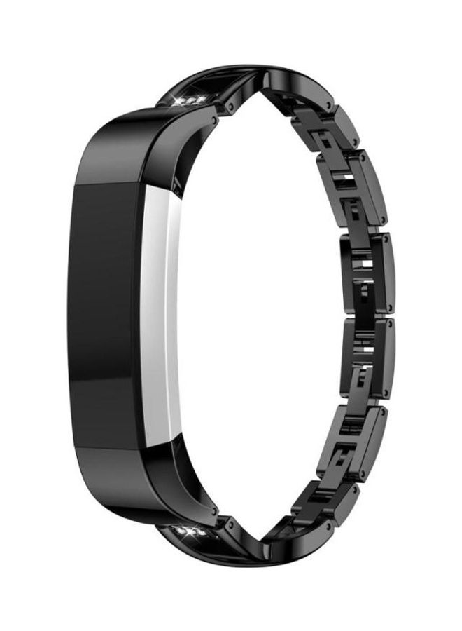 BGM smart watch X-shaped metal strap For Fitbit Alta Black - Image 1