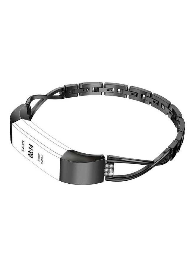BGM smart watch X-shaped metal strap For Fitbit Alta Black - Image 2