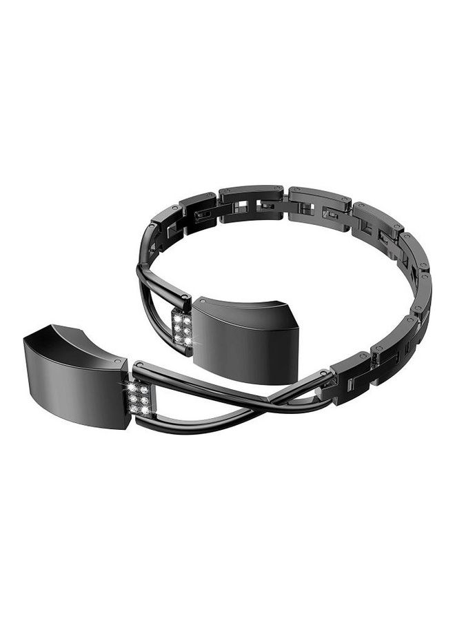 BGM smart watch X-shaped metal strap For Fitbit Alta Black - Image 3
