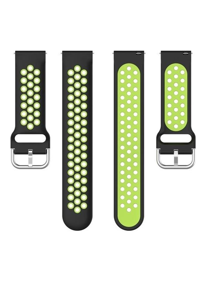 BGM Two-Colour Silicone Replacement Strap Watchband For Huawei Watch 3/3 Pro 22mm Black  - Image 2