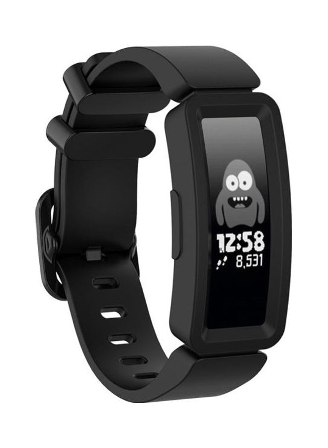 BGM Silicone Smart Watch Replacement Strap Wristband For Fitbit Inspire HR / Ace 2 Black - Image 1