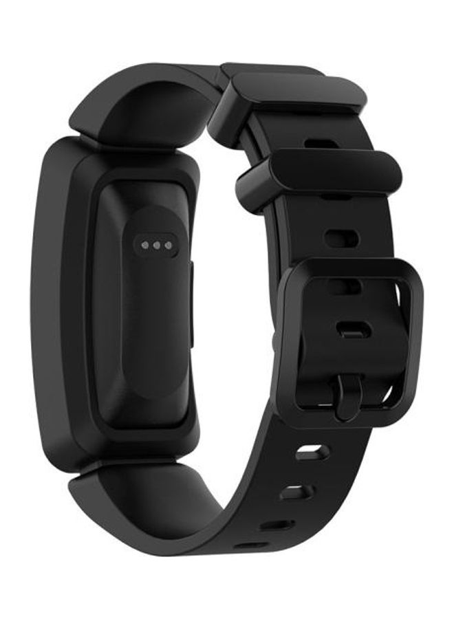 BGM Silicone Smart Watch Replacement Strap Wristband For Fitbit Inspire HR / Ace 2 Black - Image 4