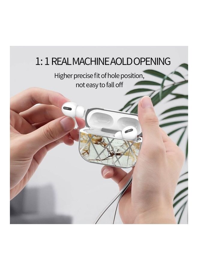 BGM Electroplated Printed TPU Earphone Protective Case with Lanyard For AirPods Pro Multicolour  - Image 4