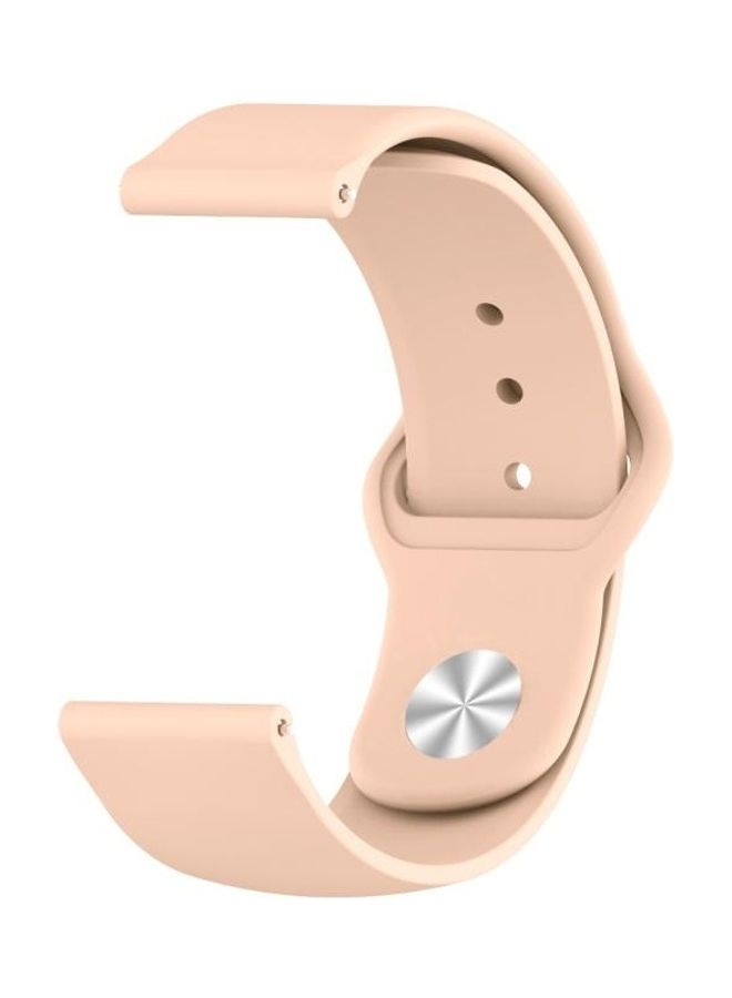 BGM Monochrome Silicone Reverse Buckle Strap 22mm For Huawei Watch GT2e GT2 46mm Sand powder - Image 2