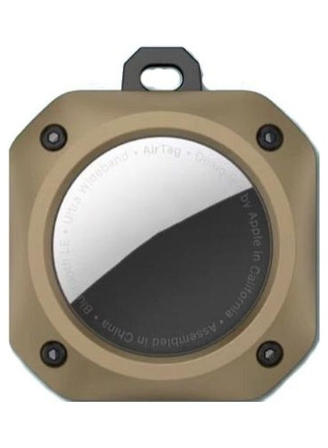 BGM - 2-Piece Positioning Tracker Anti-Drop Anti-Lost Protective Case For Apple Apple AirTag Brown - Image 1