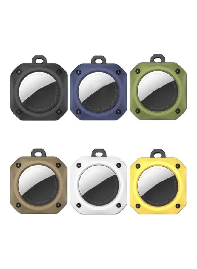 BGM - 2-Piece Positioning Tracker Anti-Drop Anti-Lost Protective Case For Apple Apple AirTag Brown - Image 1