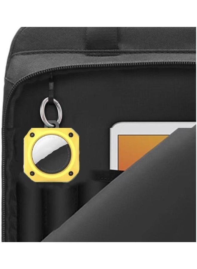 BGM - 2-Piece Positioning Tracker Anti-Drop Anti-Lost Protective Case For Apple Apple AirTag Brown - Image 1
