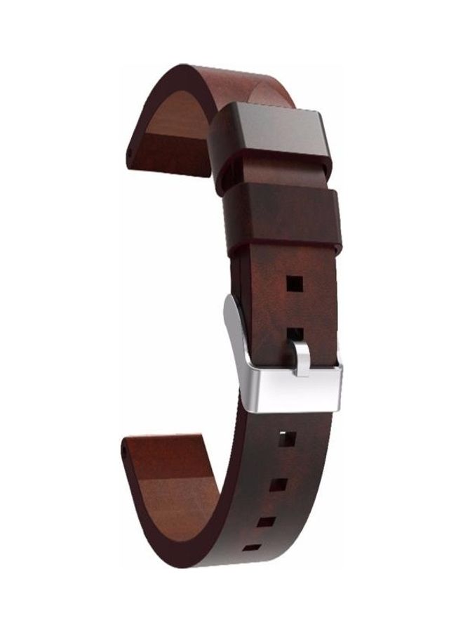BGM Leather Strap For Garmin Fenix 5S Coffee - Image 2