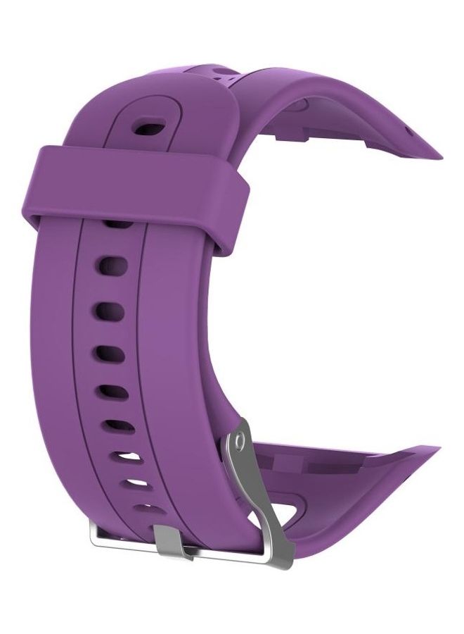 BGM Silicone Sport Wrist Strap For Garmin Forerunner 10 / 15 Purple - Image 2