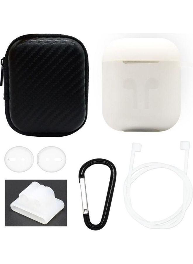 BGM 6-in-1 Wireless Earphone Silicone Case Set with Accessories for Apple AirPods Clear  - Image 1