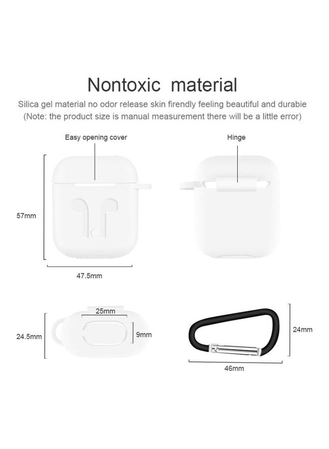 BGM 6-in-1 Wireless Earphone Silicone Case Set with Accessories for Apple AirPods Clear  - Image 4