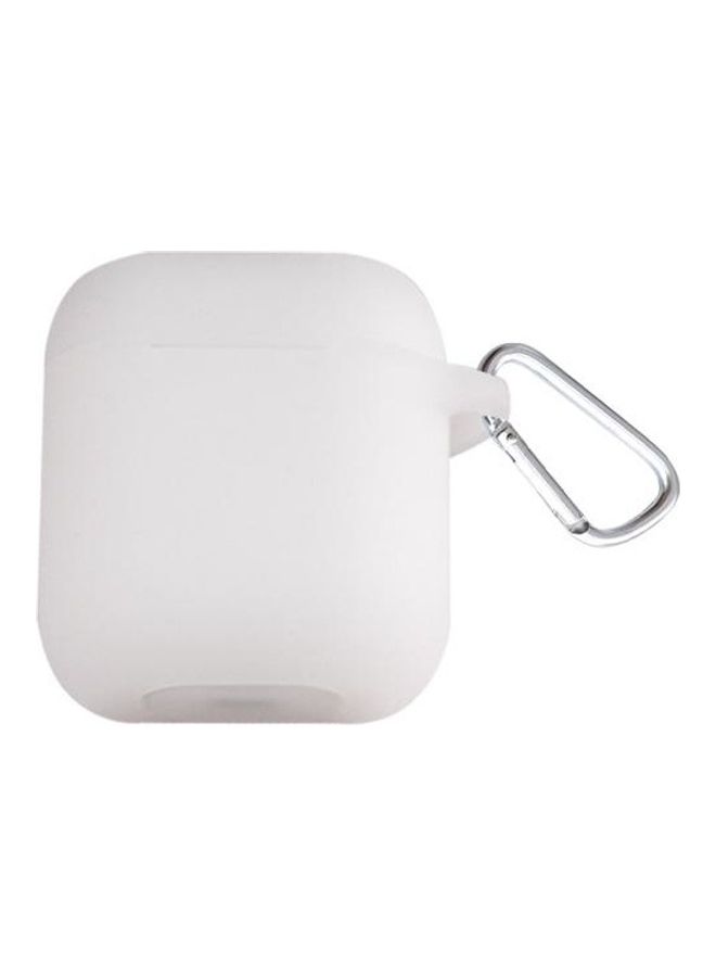 BGM - Thicken Cover Anti-drop Buckle Bluetooth Earphone Silicone Case for Apple AirPods Clear - Image 1